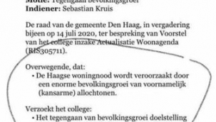 Hollanda'da aşırı sağcı partiye göre, konut sorununun en büyük nedeni "yabancılarda ki nüfus artışı"
