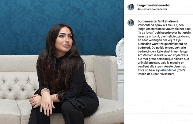 Hollanda'da İslam'a sırt çeviren Türk kızı Lale Gül'e Amsterdam Balediye Başkanından destek geldi