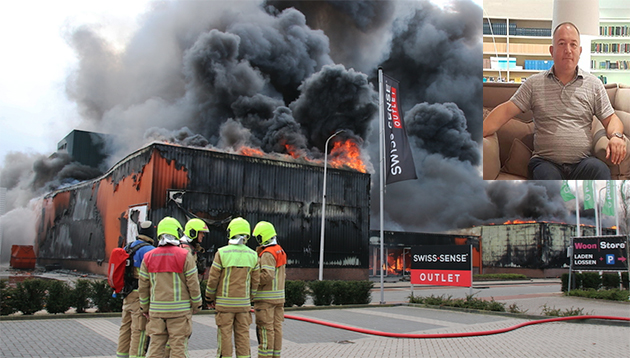 Hollanda'nın önemli Türk mobilya mağazalarından biri olan DECOR WONEN'de yangın
