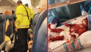 Genç kadın hamile olduğunu uçakta doğum yapınca anladı 