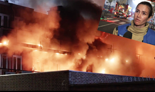 Hollanda'nın Lahey kentinde korkutan yangın