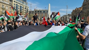 İsrail zulmü, Hollanda'da protesto edildi