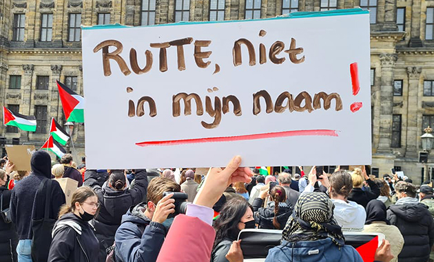 İsrail zulmüne destek veren Hollanda Başbakanı Mark Rutte'ye tepkiler devam ediyor