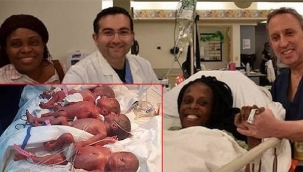 Malili kadın, aynı anda 9 çocuk doğurdu