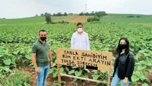 Memleketi İnegöl'e tatile giden gurbetçiye tarla süprizi
