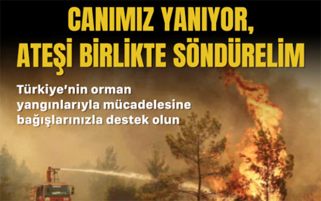 Hollanda Diyanet Vakfı'ndan Türkiye'deki orman yangınları için yardım kampanyası