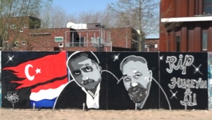 Hollanda'da silahlı saldırıda hayatlarını kaybeden Torunlar kardeşlerin portreleri grafiti duvarına çizildi