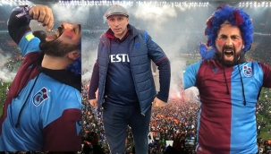 Hollanda'dan Trabzon'a giden taraftarların Trabzonspor çılgınlığı