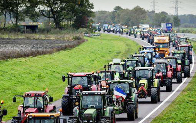 Hollanda'da hükümetin tarım ve çevre politikaları protesto edildi