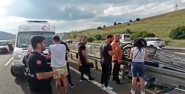 Hollanda'dan yola çıkan gurbetçi Çankırı'da kaza yaptı