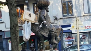 Belçika'daki Nasrettin Hoca heykelinin son hali Türkleri üzdü