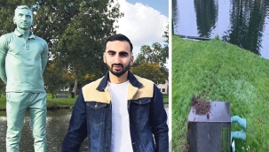 Hollanda'da başarılı Türk gencin heykeline bile tahammül edemediler
