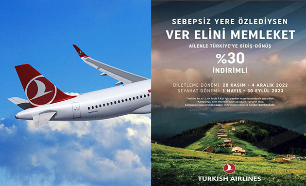 THY, Avrupalı Türkler için bilet fiyatlarında yüze 30 indirim kampanyası başlatıyor