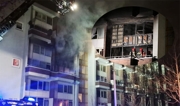 Çok sayıda Türk ailesinin yaşadığı binada çıkan yangında 1 kişi hastaneye kaldırıldı