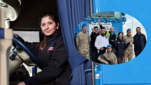 Fransa'da yaşayan 24 yaşındaki Türk kadını, depremzedeler için topladığı yardımları, şoförlüğünü yaptığı kendi TIR'ıyla Türkiye'ye götürdü