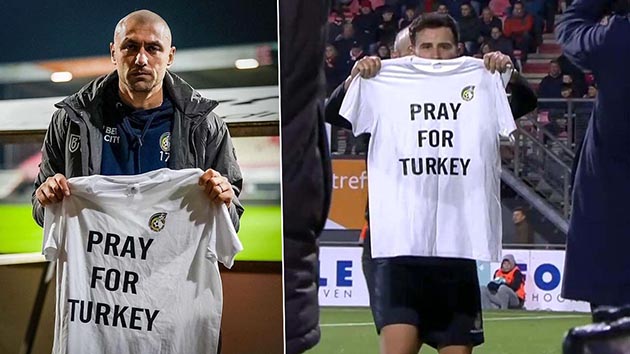 Hollanda yeşil sahalarında "Türkye için dua edin"