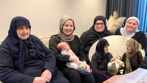 Hollanda'da Ordulu 5 nesil anne aynı anda bir araya geldi