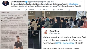 Erdoğan'ın tarihi zaferini hazmedemeyen aşırı sağcı Geert Wilders, Ebru Umar ve Özcan Akyol, Türk seçmenleri hedef aldı