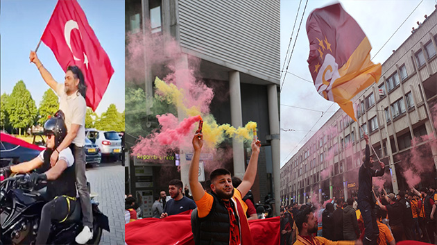 Galatasaray'ın şampiyonluğu Hollanda'da coşkuyla kutlandı