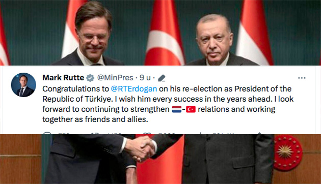Hollanda Başbakanı Mark Rutte Cumhurbaşkanı Erdoğan'ı tebrik etti