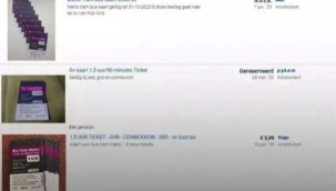 Başkent Amsterdam Belediyesi'nin ücret karşılığı olmadan dar gelirli ailelere  verdiği toplu taşıma biletleri satışa sunuldu