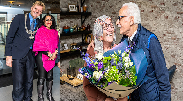 Hollandalı Belediye Başkanından Türk çiftine '65.yıl evlilik yıldönümü' ziyareti