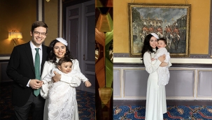 Almanya'nın Türk düsesi Hande Macit'in oğlu vaftiz edildi