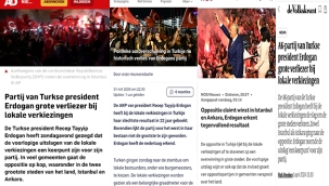 Hollanda basınında yerel seçimler: 'Erdoğan'ın partisinin tarihi kaybından sonra Türkiye siyasetinde heyelan" Ekrem İmamoğlu için ulusal bir kader şekilleniyor'