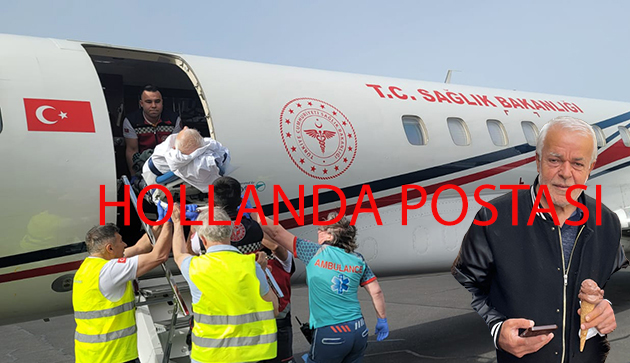 T.C. Sağlık Bakanlığı oğlunu ziyarete gittiği ülkede beyin kanaması geçiren Hataylı emekli öğretmen için Hollanda'ya ambulans uçak gönderdi