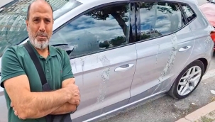 Memleket özlemini gidermek için gittiği Kayseri'de Hollandalı gurbetçinin aracına çirkin saldırı