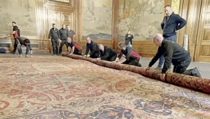 Türkiye'de restore edilen Hereke halısı Lahey'deki Barış Sarayı'na seridl