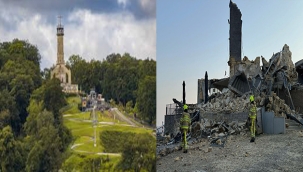 Valkenburg'daki Wilhelmina Kulesi, bu sabah çöktü