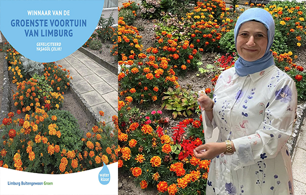 Hollanda’da Erzurumlu Kadın, Limburg’un En Yeşil Ön Bahçesi Ödülünü Kazandı