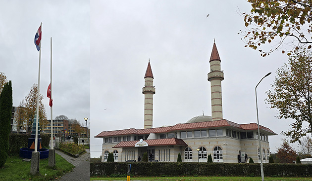 Hollanda'da Türk Bayrakları Yarıya İndirildi: Şehitler İçin Dualar Edildi