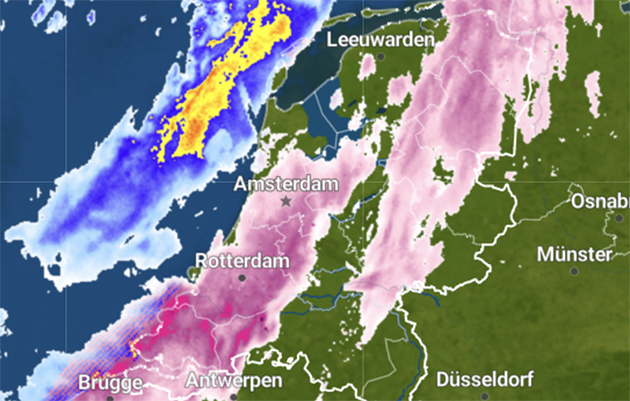 Hollanda’da Bugün Şiddetli Kar Yağışı Bekleniyor: Bazı Bölgelerde 10 Santimetre Kar