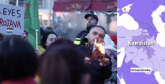 Hollanda’da YPG Yandaşları Polisin Gözü Önünde Cumhurbaşkanı Erdoğan’ın Resmini Yaktı