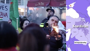 Hollanda’da YPG Yandaşları Polisin Gözü Önünde Cumhurbaşkanı Erdoğan’ın Resmini Yaktı