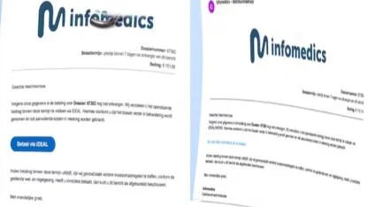 Hollanda'da Sağlık Faturaları Merkezi Infomedics'den Sahte E-Posta Uyarısı