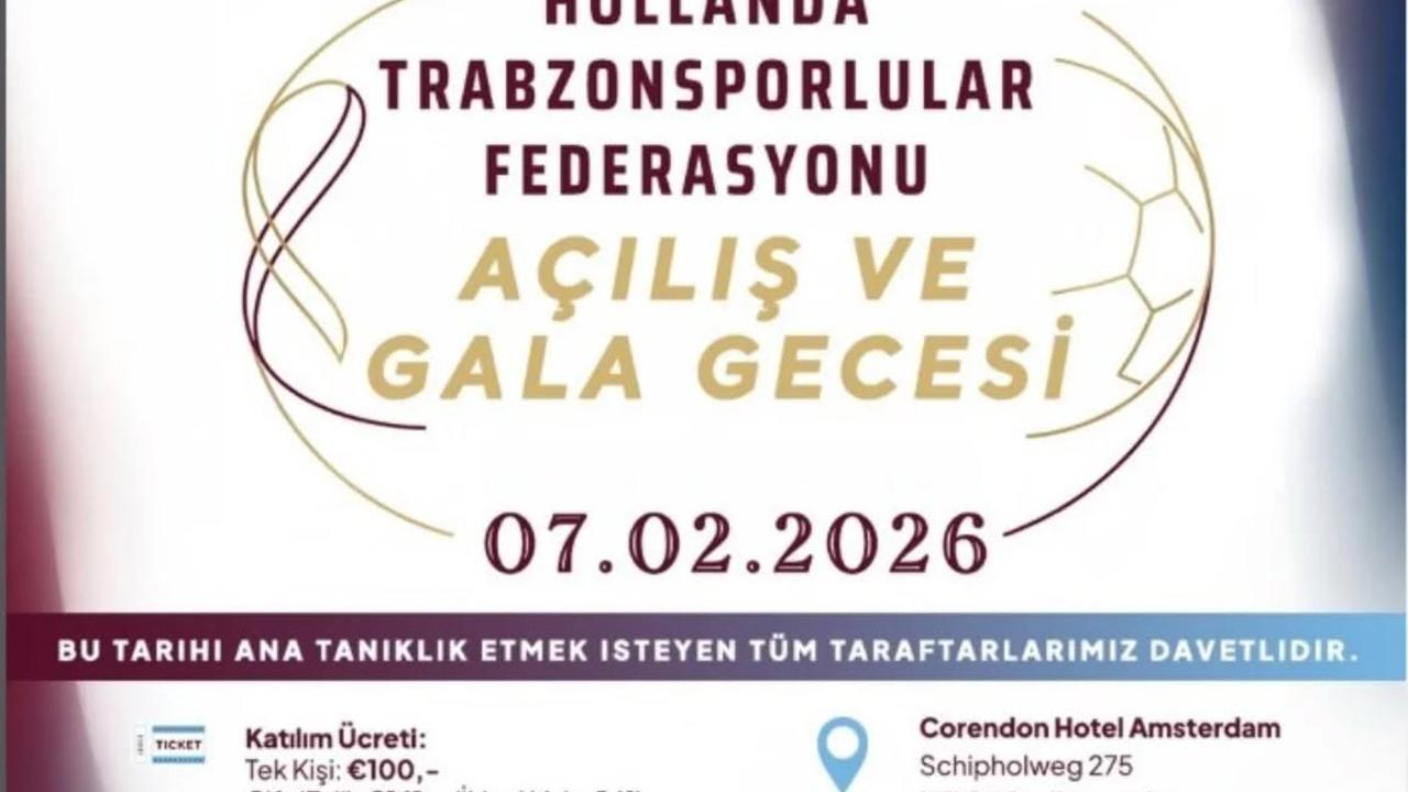 Trabzonspor Camiası Yarın Amsterdam’da Gerçekleşecek Gala Gecesinde Buluşacak