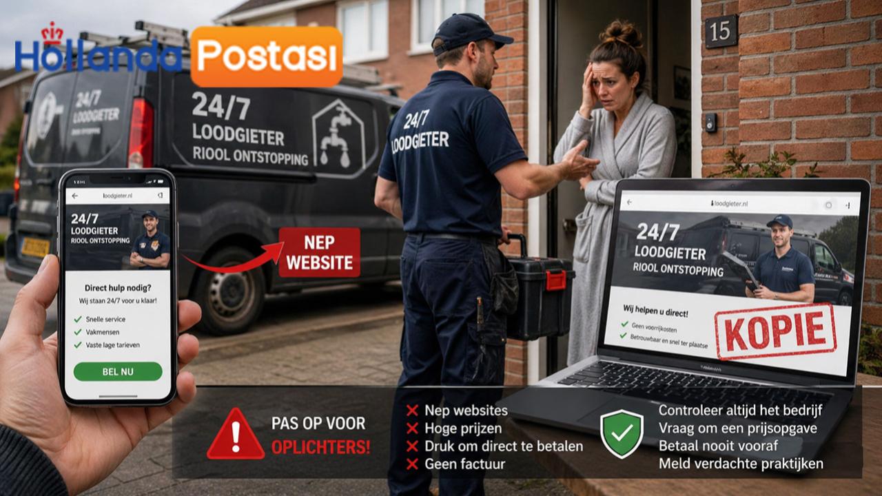 Hollanda'da Sahte Tesisatçı Şebekesi: Kopya Sitelerle Yüzlerce Kişi Dolandırıldı