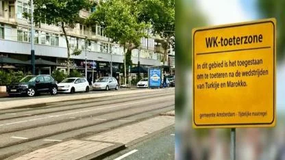 Hollanda'da Türk ve Faslı Taraftarlar İçin Tezahürat Bölgeleri Belirlenmeye Başladı: Tabelalar Asılıyor