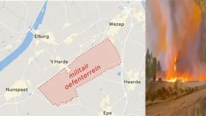 Hollanda'da Askeri Tatbikat Alanı Alev Alev! 3 Bölgeye Acil Uyarı Gönderildi