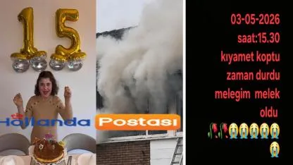 Hollanda'daki Ev Yangınında Otizmli Türk Kızı 15 Yaşındaki Aysima Tirsi Hayatını Kaybetti