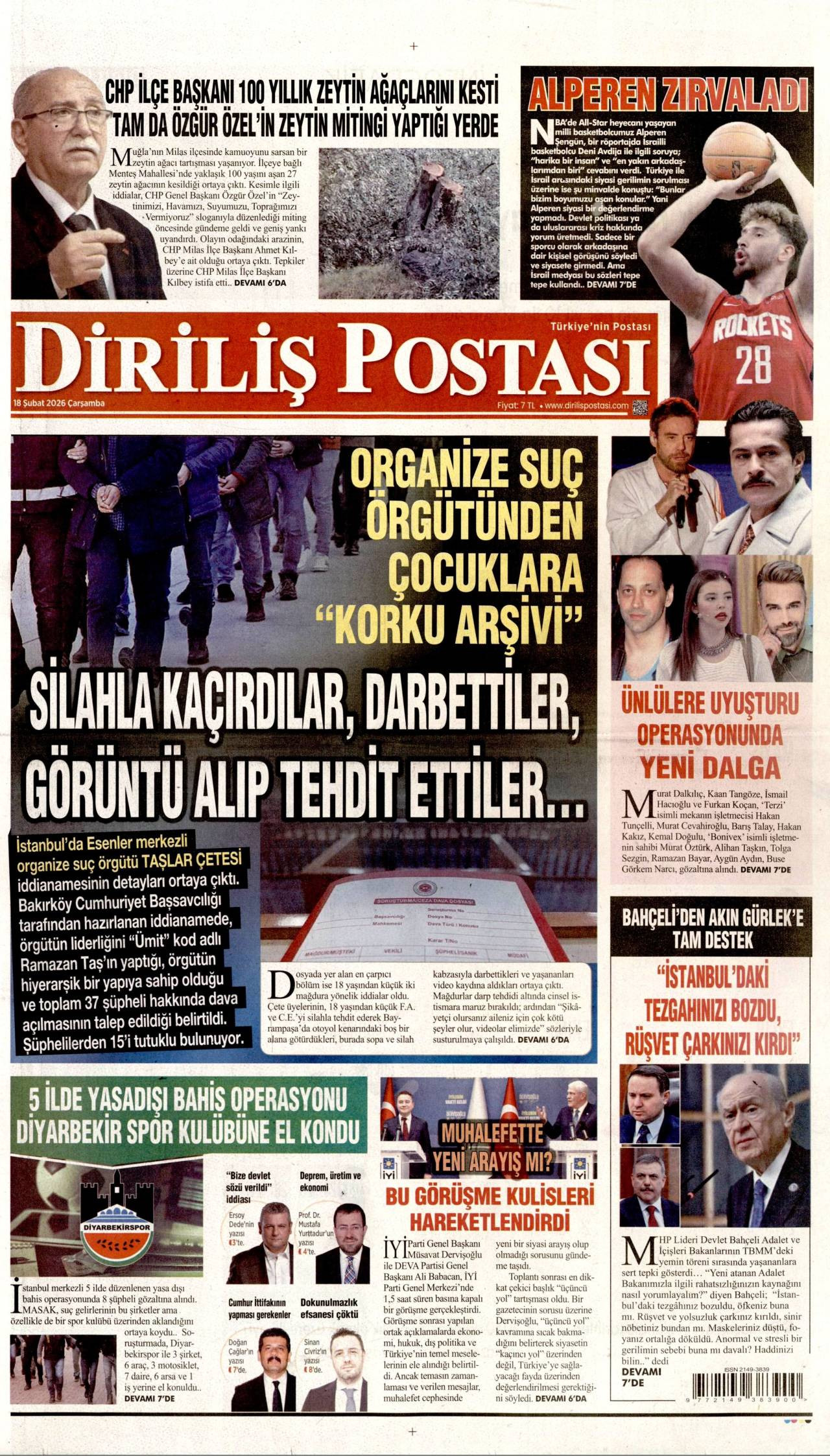 Diriliş Postası Gazete Manşeti