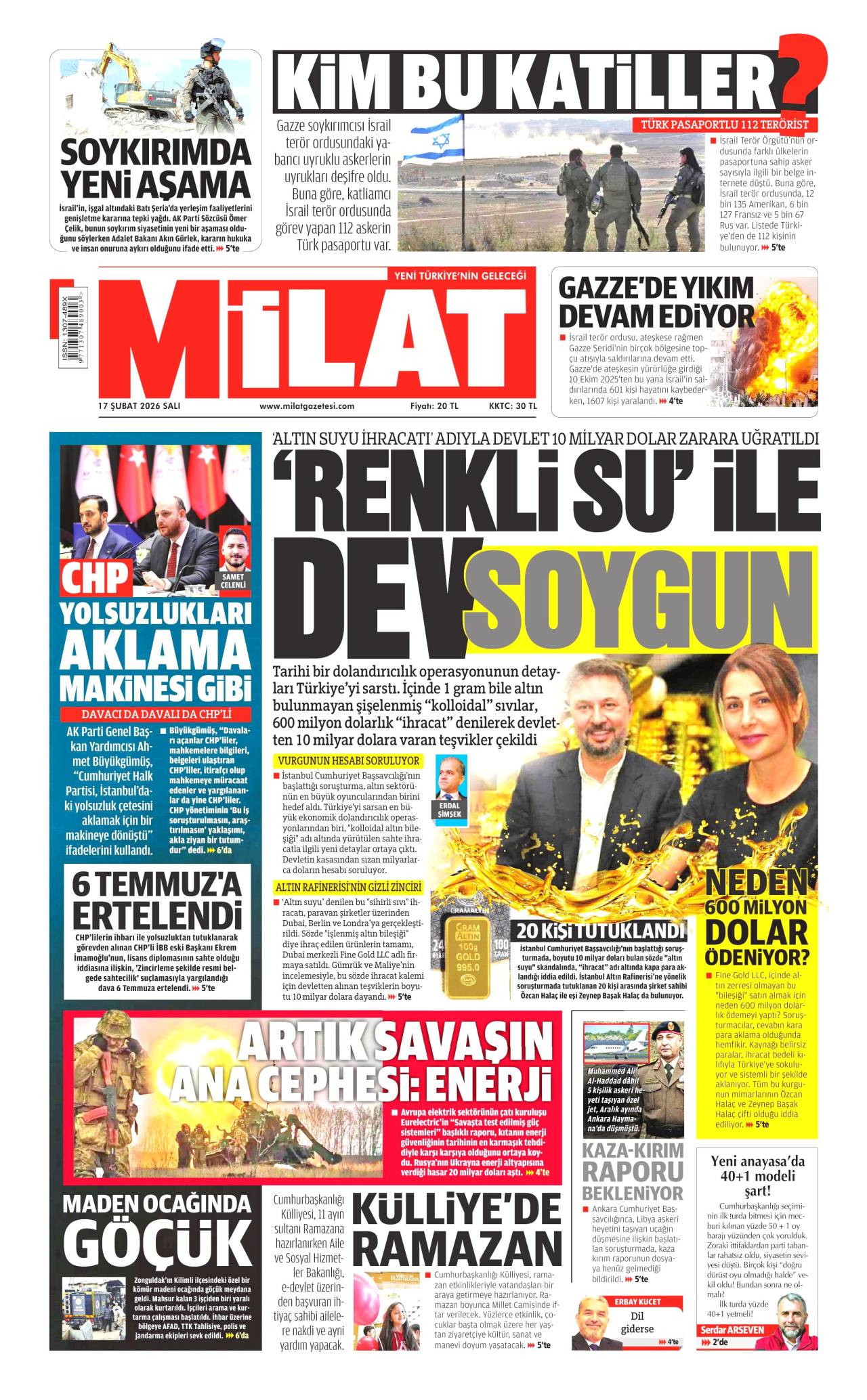 Milat Gazete Manşeti
