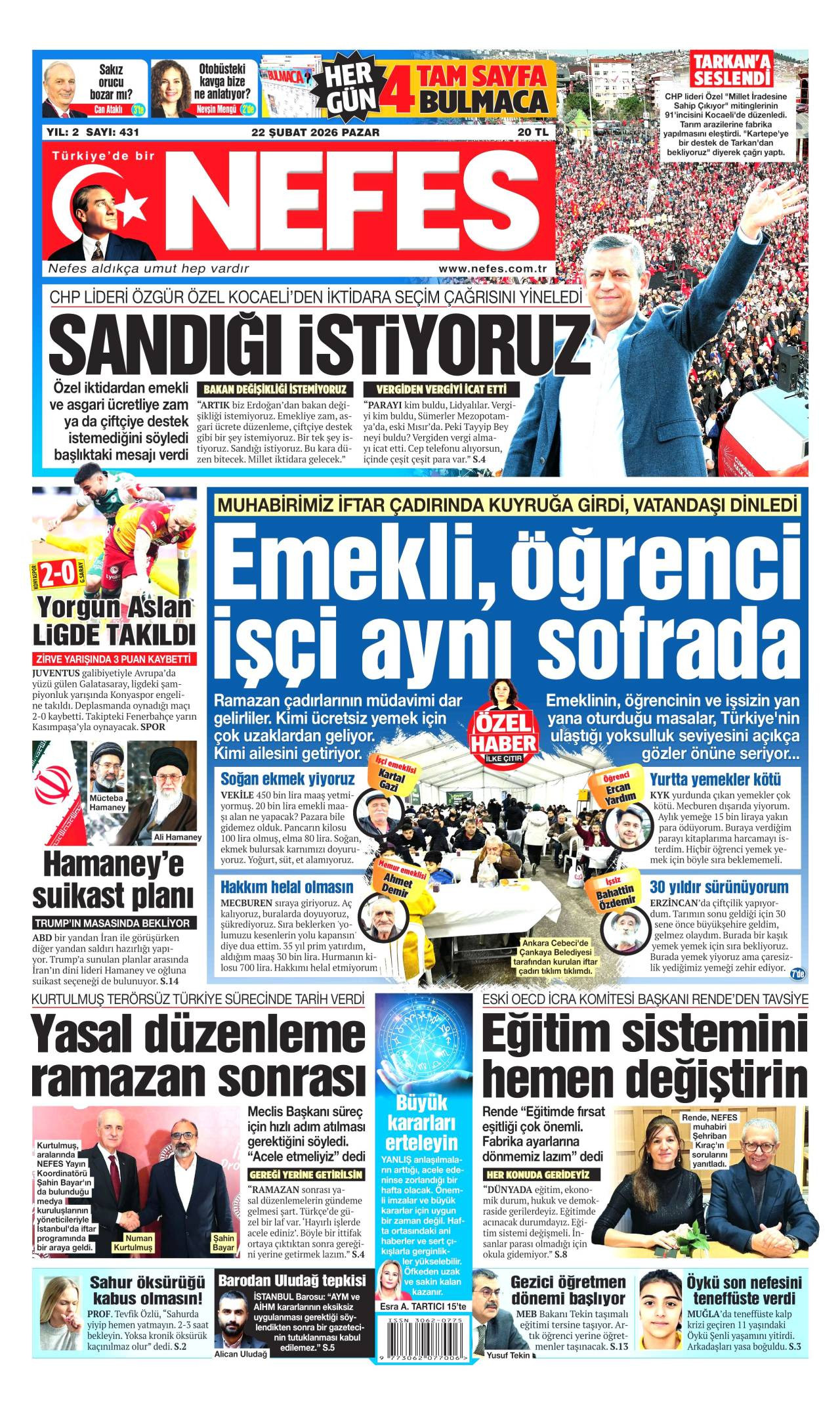 Nefes Gazete Manşeti