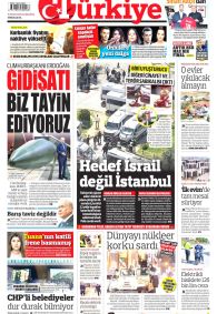 Türkiye Gazetesi Gazete Manşeti