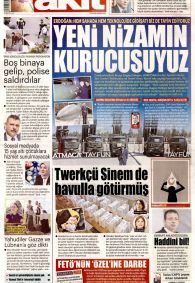 Yeni Akit Gazetesi Gazete Manşeti