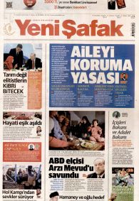 Yeni Şafak Gazete Manşeti